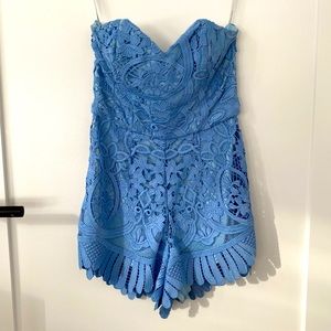 Lovers + Friends Blue Romper